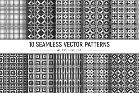 10 Mosaic Tiles Seamless Patterns: A Practical Resource for Designers, Crafters, and Home Renovators