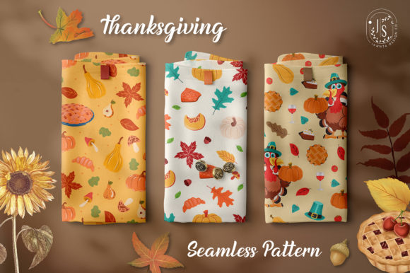 Bringing Seasonal Charm to Life with Autumn Thanksgiving Seamless Patterns