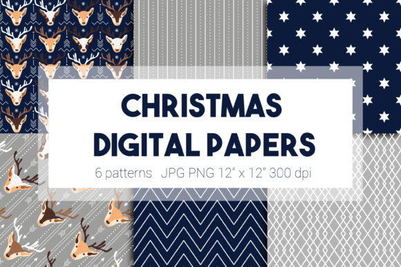 Christmas Patterns Bundle: Crafting Holiday Magic with Digital Paper