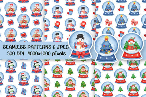 Christmas Snow Globe Seamless Patterns: A Hidden Design Resource for Holiday Projects