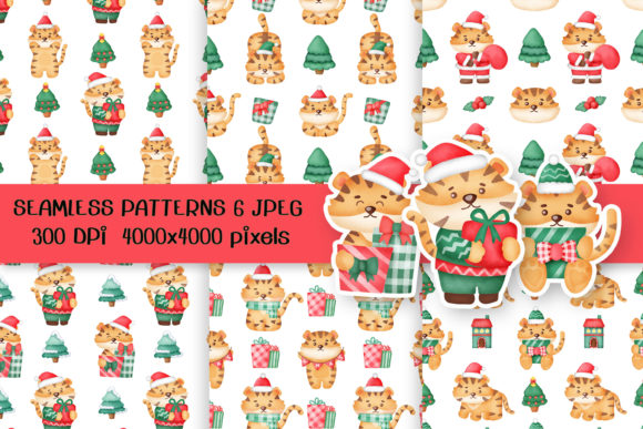 Christmas Tiger Seamless Patterns: A Modern Holiday Design Trend