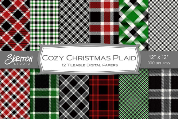 Cozy Christmas Plaid – Seamless Patterns for the Holidays