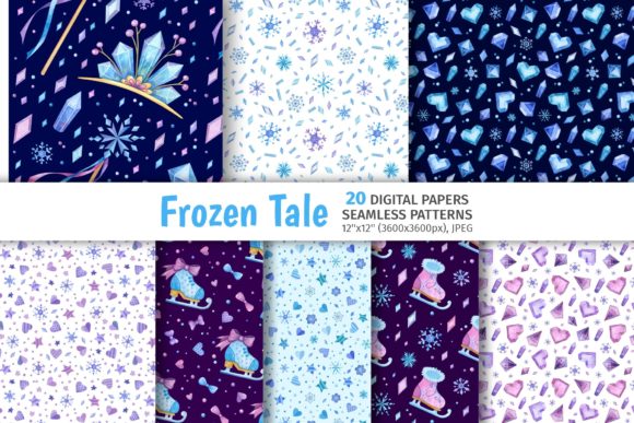 Practical Guide to Using Frozen Patterns and Winter Digital Papers