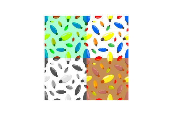 Set of Seamless Patterns with Multi Colo