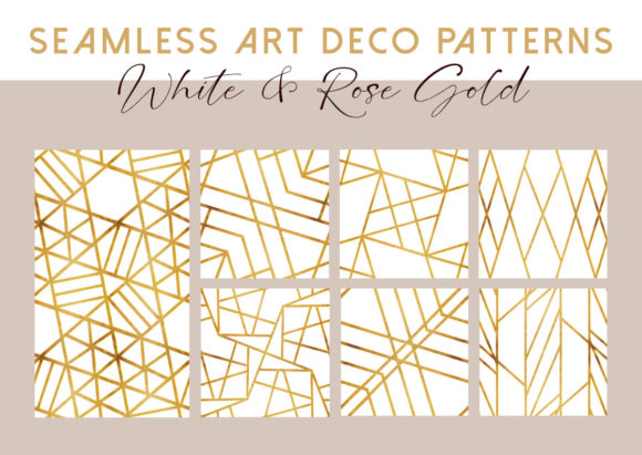 The Allure and Utility of Seamless Deco Patterns Rose Gold White