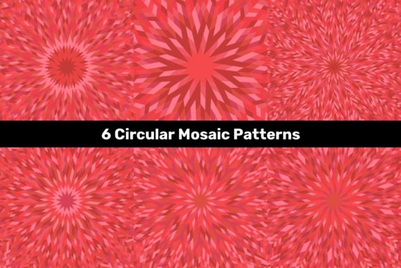 The Visual Power of 6 Red Circular Mosaic Patterns