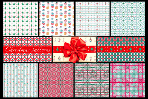Unlock Festive Creativity with Christmas Patterns 10 Digital Paper