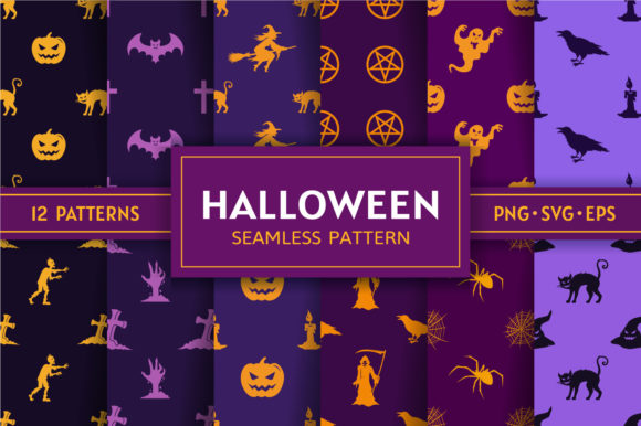 Unlock Year-Round Creative Potential with a Halloween Seamless Patterns Bundle