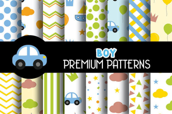 Using Boy Blue Digital Papers Patterns in Graphic Design