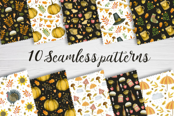 Watercolor Thanksgiving Day Patterns: A Fresh Approach to Seasonal Design