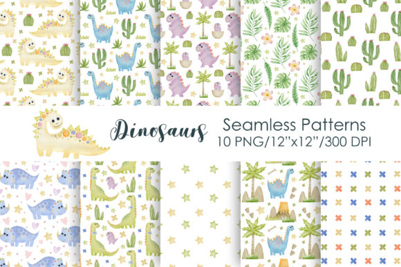 What Makes Watercolor Seamless Patterns Dinosaurs a Standout Choice for Creative Projects