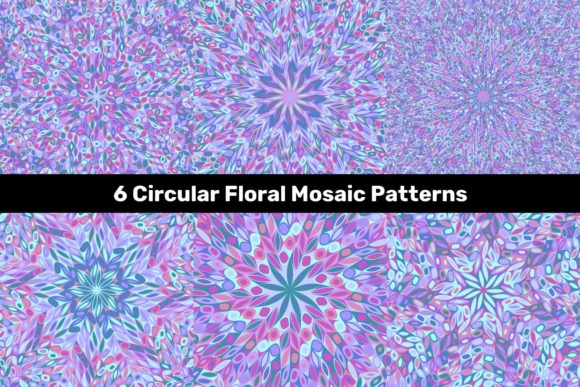 Working With 6 Circular Floral Mosaic Patterns in Real Projects